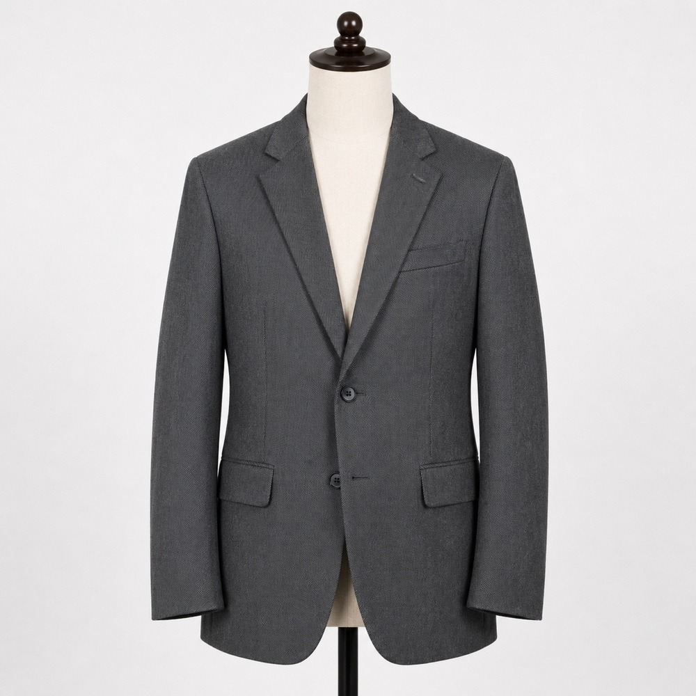 Banana Republic Tailored Fit‎ Blazer Mens 42R Charcoal Gray Twill Sport Coat